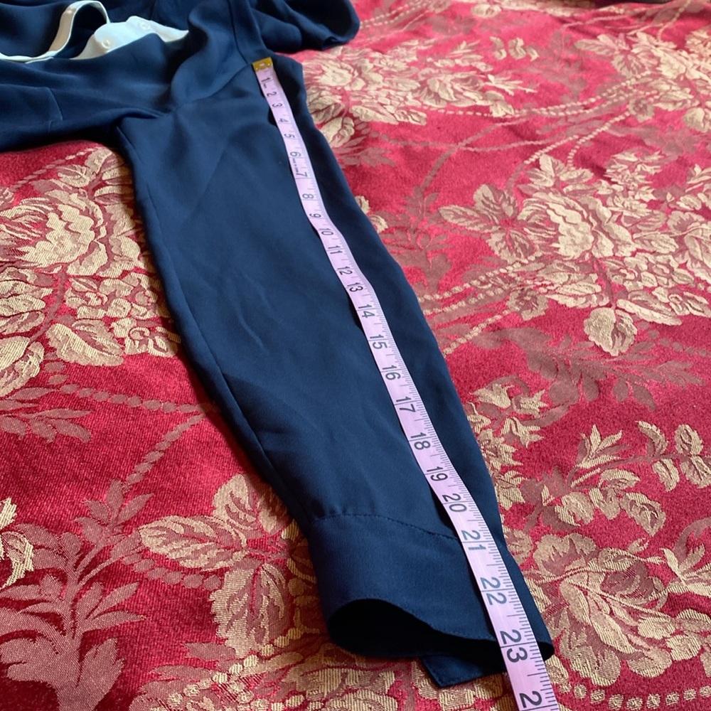 Euc - Talbots Button Down Roll Tab Block Color Tu… - image 7